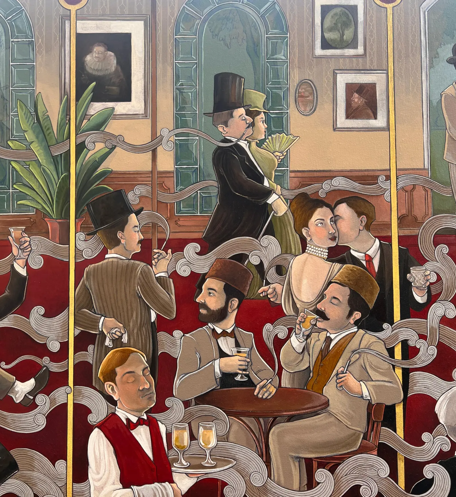 ‘Guests of a Red Café’ by Zohrab Salam-zadeh