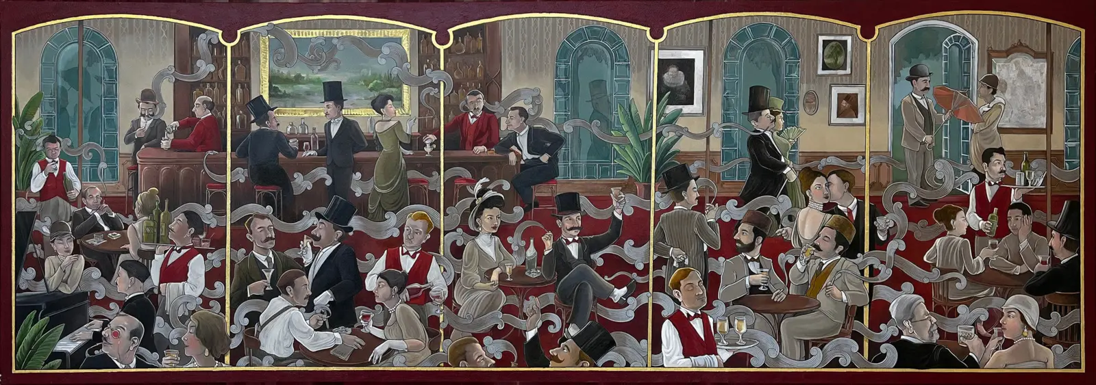 Guests of a Red Café